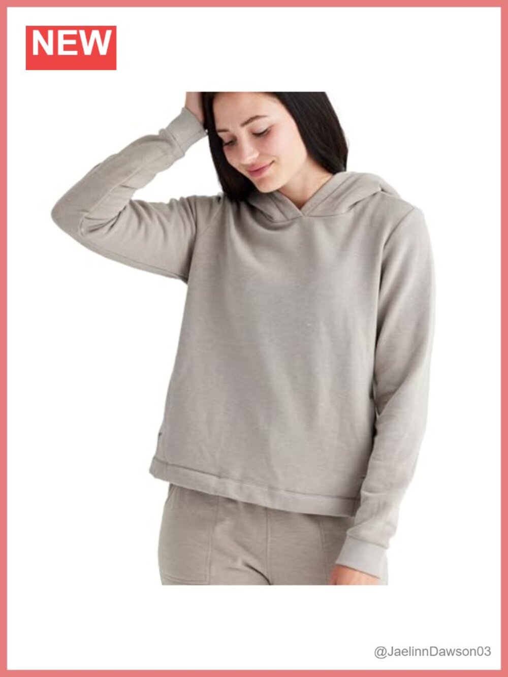 Women's Thermal Fleece Hoodie Pullover Boxy Fit Outdoor Travel